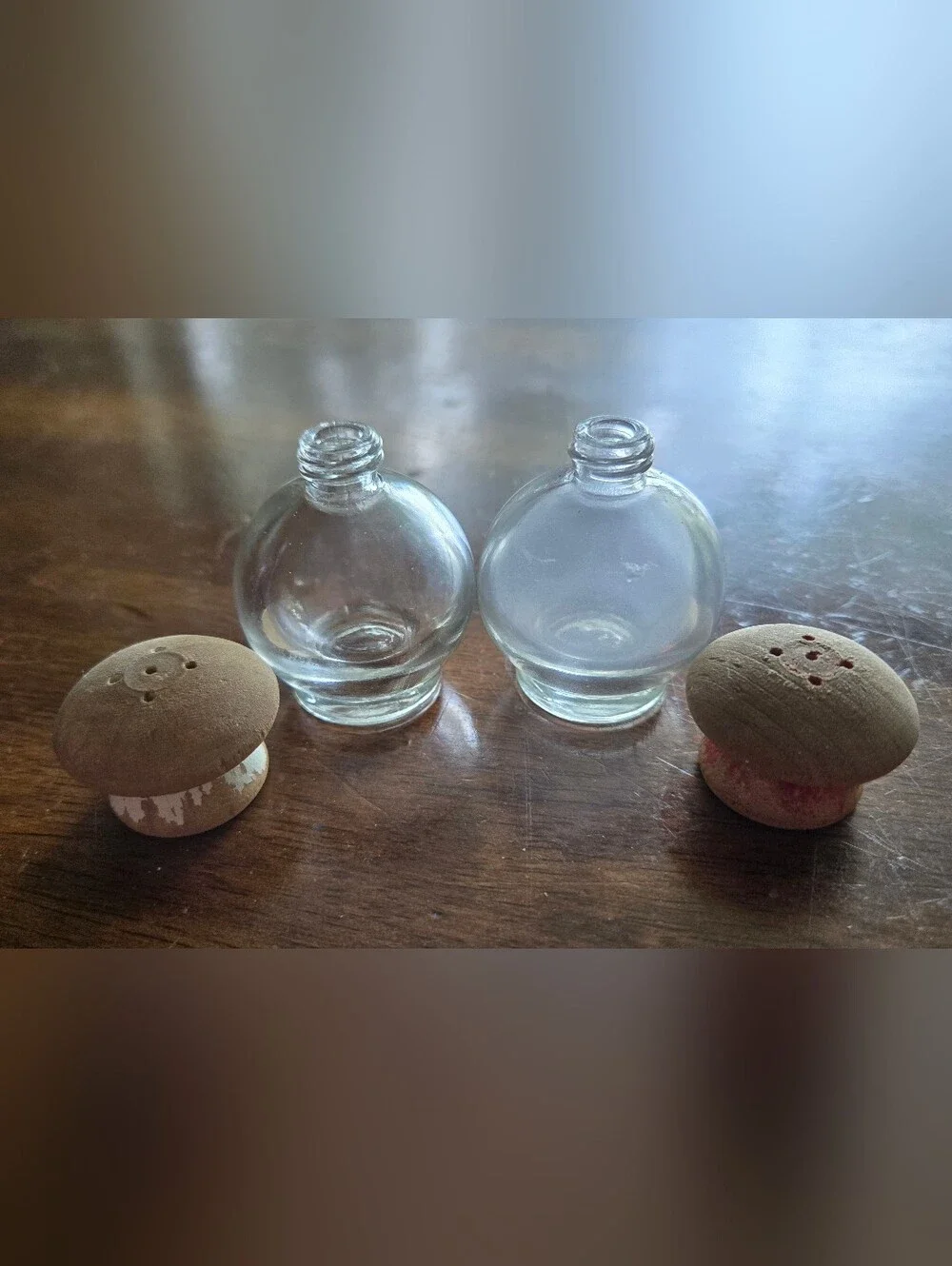 Lot of 3 Sets of Vintage Clear Glass Salt & Pepper Shakers
